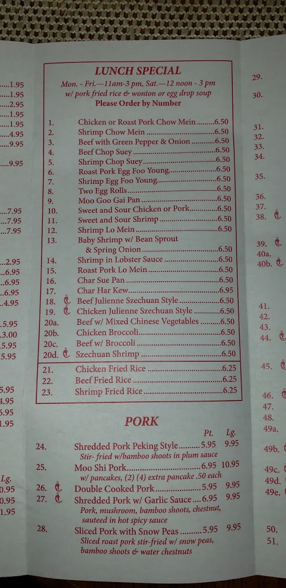 Little China Restaurant Menu - Image 5